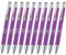 10 Stück hochwertige Metallkugelschreiber Lila Violett Kugelschreiber Metall Lila Druckkugelschreiber Großraummine Tinte Blau Kulischreiber