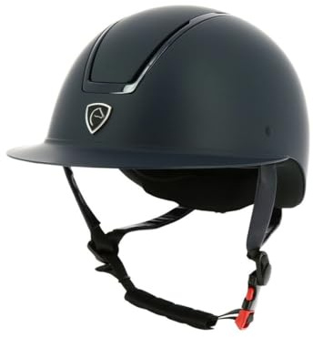 EQUITHEME Casque Glint Mat - Couleurs - Marine, Taille Bombe - 52-54
