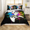 Teens Gamepad Bedding Set Kids Modern Gamer Comforter Cover Boys Girls Video Game Controller Duvet Cover Gaming Console Bedspread Cover King Size 3Pcs Watercolor Tie Dye Bedroom Decor Zipper