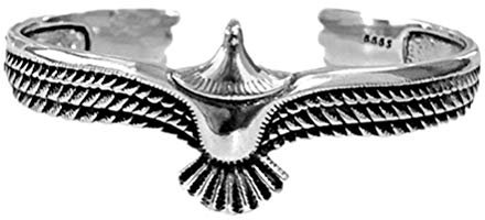 Tixiyu Adler-Manschetten-Armband, Vintage-Adler-Armband, kreatives Silber-Eagle-Armband, offenes Ende, Armreif Männer und Frauen