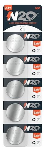 Rechargeable LIR2450 Battery 3.6V - Lithium Coin Cell Battery - Replacement for CR2450 - High Performance & Long Life - Stable Reusable Power for Devices & Electronics