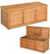 COSTWAY Coffre de Rangement Extérieur en Bois d’Acacia, Banc de Rangement avec Couvercle Rabattable Charnière en Métal Charge Max 150KG pour Terrasse Jardin Patio, 120,5 x 44,5 x 44,5 cm, Naturel