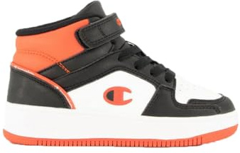 Champion Jungen Rebound 2.0 Mid B GsSneakers | Mid Cut Basketball Sneaker mit Grip Schnürung Strap und gepolstertem Kragen