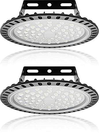 wowspeed 200W LED UFO Industrial Lamp,20000LM Hallenstrahler LED, 6000-6500K Kaltweiß LED Industrielampe,Beam Angle 120° Workshop Lighting,IP67 Wasserdicht Industrie Strahler Werkstattlampe