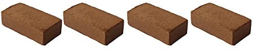 4X Novatool Kokosziegel Humusziegel Kokoserde Blumenerde Zimmerpflanzen | 32 Liter | 650g 20x5,5x10cm Gartenerde Kokosziegel fein Quelltabletten Kokos Steu und Substrate Kokosblumenerde Pflanzenerde