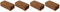 4X Novatool Kokosziegel Humusziegel Kokoserde Blumenerde Zimmerpflanzen | 32 Liter | 650g 20x5,5x10cm Gartenerde Kokosziegel fein Quelltabletten Kokos Steu und Substrate Kokosblumenerde Pflanzenerde