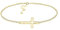 Sofia Milani - Damen Armband 925 Silber - vergoldet/golden - Kreuz Anhänger - B0331