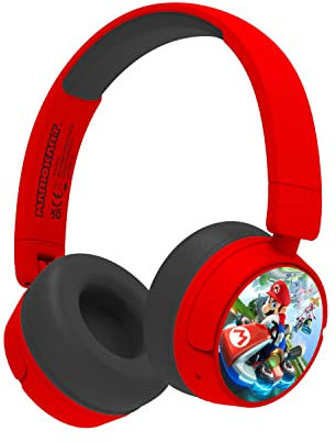 OTL Technologies MK0983 Mario Kart Wireless Kids Headphones - Red
