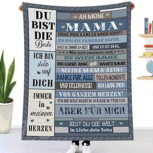 ACCZ Geschenke für Mama von Tochter, Decke Geschenke An Meine Mama, Beste Mama Geschenk, Mama Geschenk zum Weihnachten Geburtstag Muttertag, Kuscheldecke Geburtstagsgeschenke für Mama
