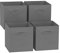 GREATOYAR Juego de 4 Cajas de Almacenamiento, Cajas de Almacenamiento de Tela, Cubos de Almacenamiento Plegables, Cajas de Juguetes Plegables, Cajas de Organización, 31x31x31cm, Gris Oscuro,4 Unidades