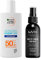 Sommer Beauty Set: Sonnenschutz & Make-up Fixierung: Garnier Ambre Solaire UV-Fluid LSF 50+ (40ml) – Nicht fettend & mit Hyaluron & NYX Setting Spray (60ml) – Langanhaltend, Matt & Vegan
