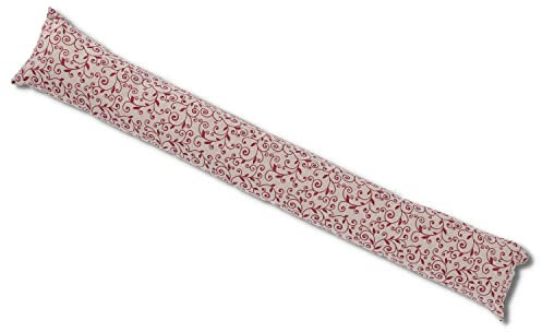 Casatessile Tirant d’Eau de 110 cm de Long. Housse rembourrée et Amovible RICCIO Boudin de Porte en Coton. - Rosso