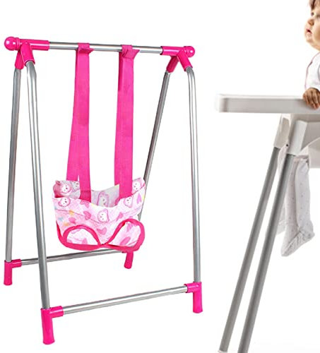 Maseaxi Kinderwagen für Puppen | Baby Doll Kinderwagen-Set | puppenwagen Set | Puppenkindergarten Rollenspiel Spielset, Kinderwagen, Schaukel, Schaukelstuhl, Hochstuhl, Bett, Rollenspiel-Spielzeug