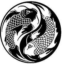 MACMRD Auto Aufkleber 17,8 cm * 17,8 cm Doppel Fisch Yin Yang Vinyl Auto Motorrad Aufkleber Aufkleber Schwarz Splitter