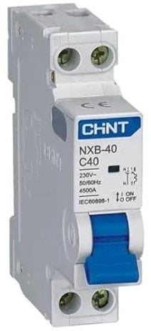 Interruttore magnetotermico Chint NXB-40C32 1P+N 32A 4,5ka curva C - 817020