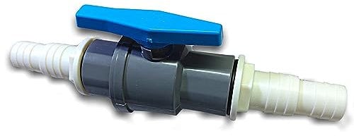 Wartungshahn für Pool - Absperrhahn Absperrventil Kugelhahn für Schlauch Ø 32 / 38mm