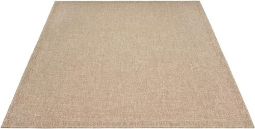 Mia´s Teppiche Soil - wetterfester In- und Outdoor Teppich im Natürlichem Jute-Look, wetterfest, geeignet für Terrasse und Garten, ca. 60 x 90 cm