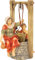 FADEDA JOK: Fontana con cameriera e bambino/altezza: 10 cm/dipinta a mano/personaggi del presepe fedeli ai dettagli, decorazione della tavola di Natale accessori presepe