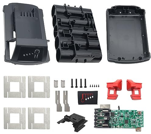 Aernair Battery Case Compatible with Milwaukee M18 48-11-1812 48-11-1815 48-11-1820, Replacement Battery Cover Housing Rebuild Repair