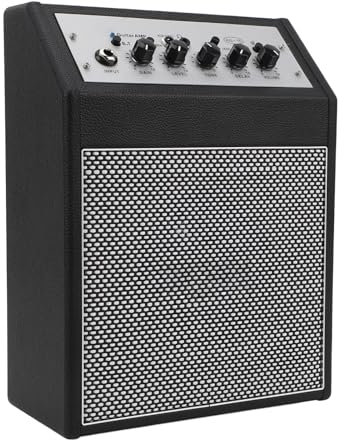 E-Gitarrenverstärker, 15 W 1/4 Zoll AUX-Eingang, Wiederaufladbarer Mini-Gitarrenverstärker mit Kopfhöreranschluss