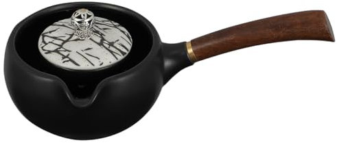 Amosfun Keramik Teekanne Mit Feinem Sieb Retro-Design Umweltfreundlich Und Langlebig Langer Griff Für Einfachen Halt Für Haus Und Teeparty