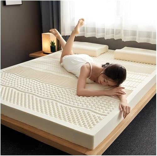 Generisch Topper aus Naturlatex, Matratzenauflage aus Bio-Latex, Matratzenauflage aus weißem Latexschaum | Am besten für orthopädische Unterstützung | Ergonomisch und umweltfreundlich, Kingsize (4 Zo