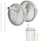 Tapa a Prueba De Fugas para Taza Stanly, 2 Piezas Tapas de Repuesto Reutilizables para Stanly Cup de 40 oz con 2 Pajitas, Reutilizables Accesorios Stanly Cup, Blanco