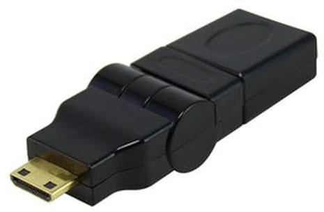 Brightium Adaptador MINI HDMI macho a HDMI hembra, alta definición, compatible con dispositivos, útil para conectar a pantallas y proyectores.