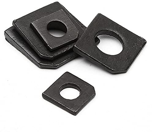 NVCBYEPDA Arandelas Cuadradas, Humeral Cuadrado de Acero Inoxidable 304, Falta de arandela Plana, Malla de Acero con Ranura, GB853(M22*5PCS Carbon Steel)