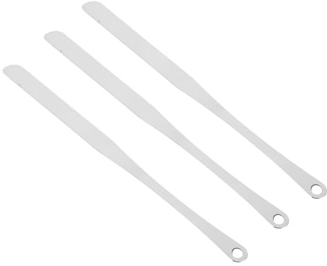 Gatuida 3 Stück Teiliges Foundation spatel mit Langem Griff Kosmetischer Metallspatel für Präzises Mischen von Pigmenten und Flüssigem Make up Langlebig Hygienisch Einfach zu Reinigen für