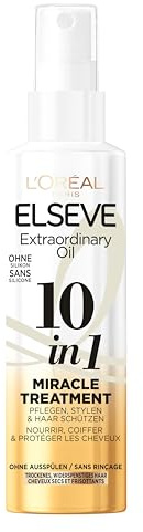 L'Oréal Paris Elseve Huile Extraordinaire Spray 10-en-1 Cheveux Secs 150ml | Huiles précieuses naturelles, Protection thermique 230°C, Anti-frizz 24h, Sans silicones, Sans rinçage