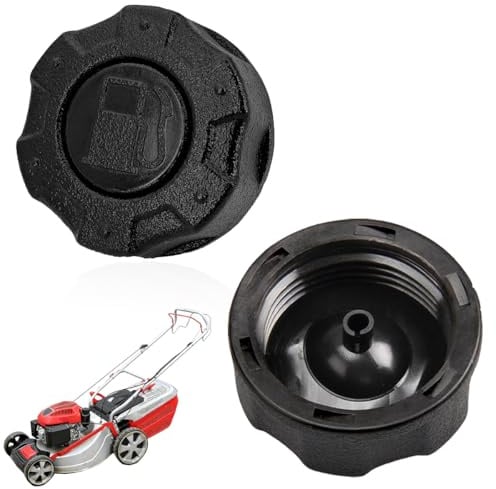 2 Stück Tankdeckel Rasenmäher, 45mm Tankverschluss Rasenmäher, Tankdeckel für Rasenmäher Kompatibel Al-Ko PRO 140 /QSS OHV, PRO 160 /QSS OHV, Loncin Motoren, Stiga Tankstutzen, 1708700940001