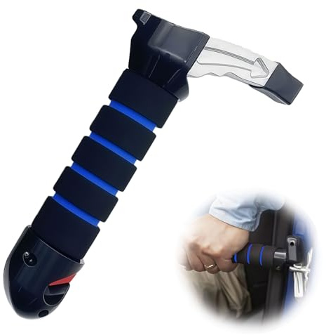 YOSOANPO Car Door Assist Handle for Elderly & Disabled, 3-in-1 Mobility Aid Grab Bar, Seatbelt Cutter & Window Breaker, Portable Emergency Tool for Safe Car Entry & Exit