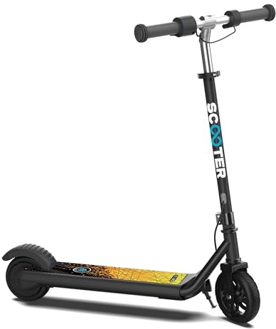 Gyroor H30Max E Scooter Kinder 6 bis 14 Jahre 150W Musik LED Doppelbremse | Elektroroller mit Bluetooth, Regenbogenlicht, 3 Stufen (10/13/16 km/h), höhenverstellbar, Vollgummireifen 60 kg, Minion