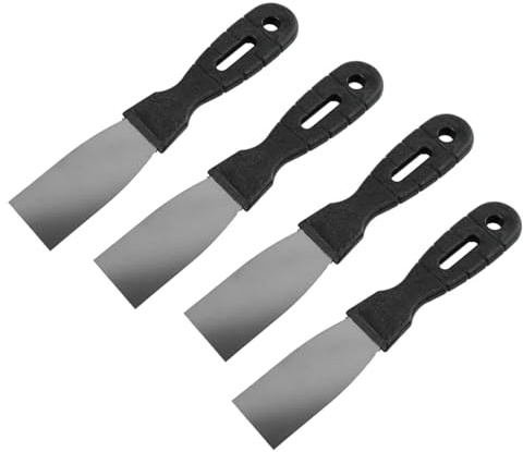 4 x 40mm Filling Knife Set, Flexible Stainless Steel Putty Knives with Plastic Handles for DIY Filling & Spreading