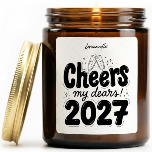 Cheers, meine Lieben! - Duftkerze im Glas mit Spruch als Geschenk für Neujahr & Silvester, Freunde und Freundinnen, Lustige Vanille Duftkerzen im Glas