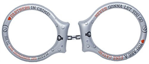 cama24com XXL Handschellen aufblasbar Junggesellenabschied Junggesellenabschied Karneval Fasching mit Palandi® Sticker