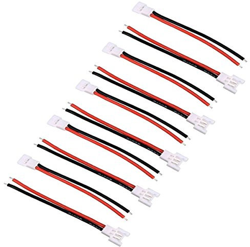 VUNIVERSUM 5 Paar (10 Stück) 2Pin 2.0 Stecker Buchse Molex Male Female inkl. 20cm 22AWG Silikon Kabel flexibel Lipo Akku RC Modellbau