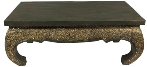 Opiumtisch Couchtisch Wohnzimmertisch orientalischer Tisch Dunkel Gold 1 m x 50 cm Shabby Chic Vintage