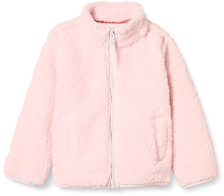 Amazon Essentials Giacca con Cerniera Integrale in Pile Sherpa Bambine e Ragazze, Rosa Chiaro, 11-12 Anni