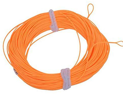 Fly Fishing DT 6/7 Forellenschnur, hohe schwimmende Schnur mit 2 geschweißten Schlaufen, Soft Peach UK