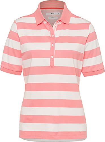 BRAX Cleo Finest Pique Stretch Polo, Viola (Melon 87), 40 (Taglia Unica: 34) Donna