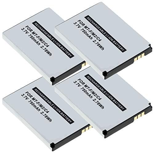 MeXXstar 4 x Akku für AVM Fritz!Fon MT-F / M2 / C4 / C5 / 312BAT006 (Li-Ion - 750mAh/2,78Wh) (4X)