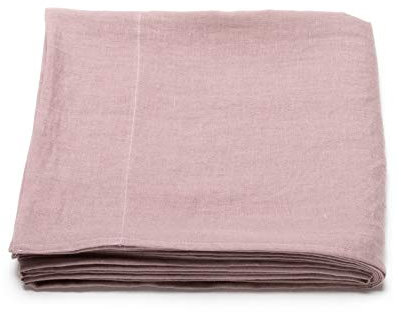 LinenMe Leinen Bettwäsche Staubige Rose 230x275 cm - Bettlaken ohne Gummizug - Leintuch 100% Leinen, Hergestellt in Litauen