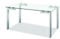 SDM Mesa de diseño Moderna Comedor, Cocina, Oficina, Multiusos, Patas cromadas, Cristal Templado de 10 mm. de Espesor con Acabado Transparente, 140 x 80 cms