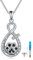 VONALA Dog Pet Asche Halskette Kreuz/Pfoten/Mädchen 925 Sterling Silber Memorial Asche Souvenir Feuerbestattung Schmuck Geschenk für weibliche Hunde- und Katzenliebhaber (unendlichkeitszeichen)