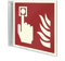 Betriebsausstattung24 Brandmelder Fahnenschild - Aluverbundplatte, langnachleuchtend - 20,0 x 21,50 cm - Zur Wandbefestigung