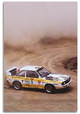 Audi Sport Quattro Rallye-Poster, dekoratives Gemälde, Leinwand, Wandposter und Kunstdruck, modernes Familienschlafzimmer-Dekor-Poster, 30 x 45 cm