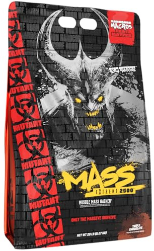 Mutant Mutant Mass XXXTREME 2500 (20lbs) Triple Chocolate - Gewichtszunahme - Ohne Kreatin
