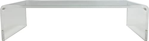 EH Design Monitorerhöhung aus Acryl, Schreibtisch, Transparent, Laptop, Monitor Ständer,Monitor Erhöhung, Computer, Drucker, TV (10cm / 52.5cm / 30cm)